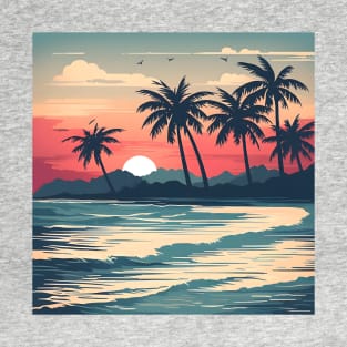 Sunrise on the beach T-Shirt